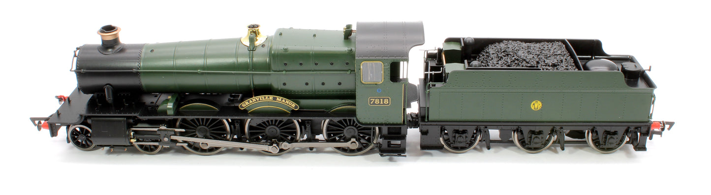 Granville Manor GW Green Shirt Button 78xx Manor Class 4-6-0 Steam Locomotive No.7818 - Sound Fitted