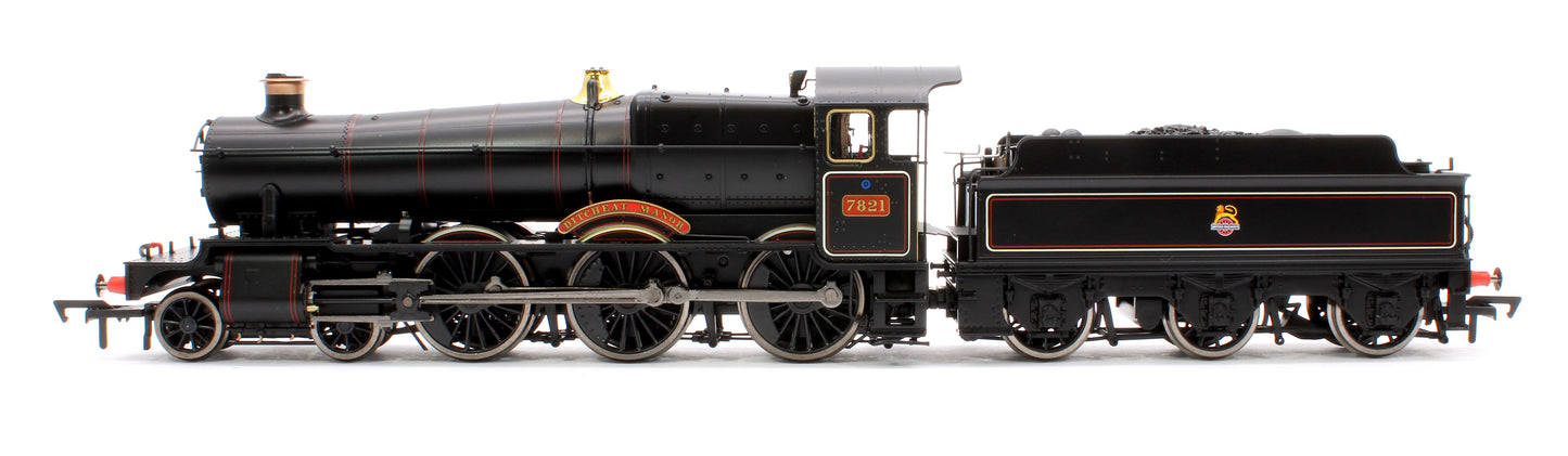 Ditcheat Manor BR Lined Black Early Crest GWR 78xx Manor Class 4-6-0 Steam Locomotive No.7821 - Sound Fitted