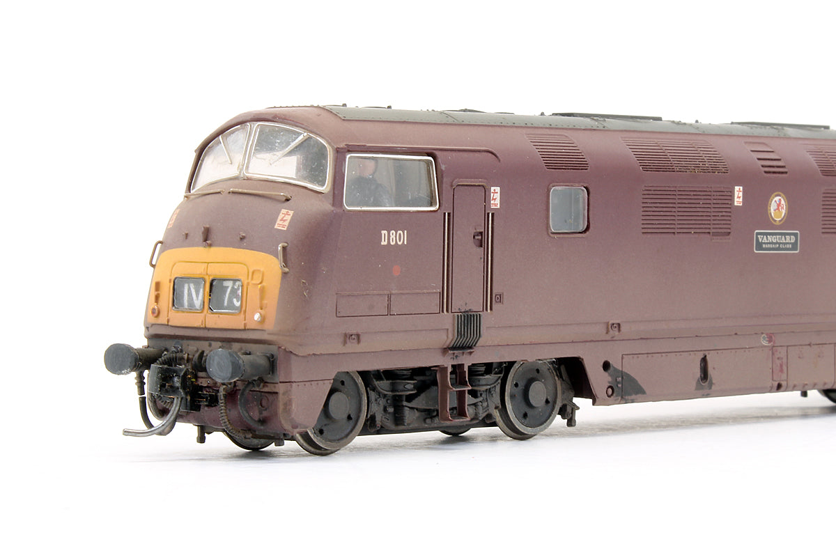 Pre-Owned Class 42 Warship BR Maroon D801 'Vanguard' Diesel Locomotive (Weathered)