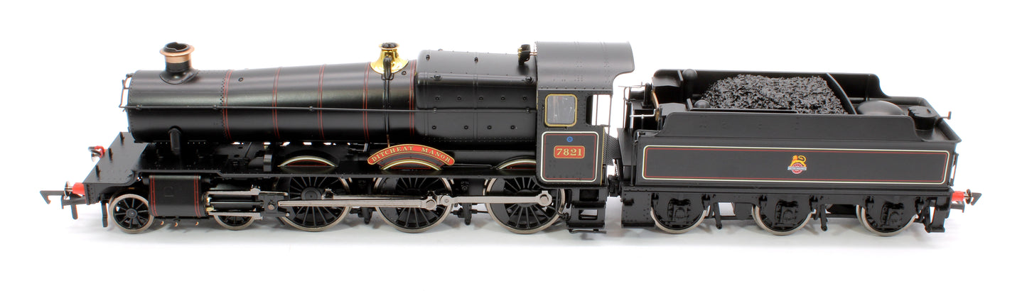 Ditcheat Manor BR Lined Black Early Crest GWR 78xx Manor Class 4-6-0 Steam Locomotive No.7821 - DCC Fitted