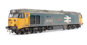 Pre-Owned BR Large Logo Blue Class 50003 'Temeraire' Diesel Locomotive (Renamed & Custom Weathered)