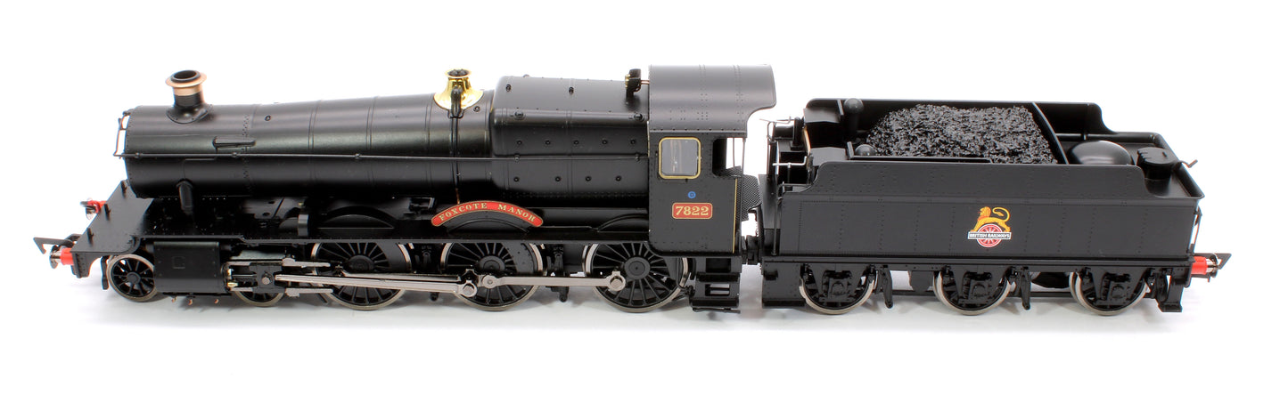 Foxcote Manor BR Black Early Crest 78xx Manor Class 4-6-0 Steam Locomotive No.7822 - DCC Fitted