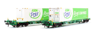 Pre-Owned Internodal Bogie Wagon With Two 45ft  Containers 'ASDA'