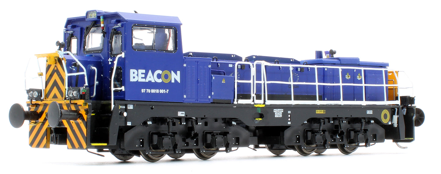 Clayton Class 18 (18006-15) / CBD90 Beacon Rail Hybrid Battery Diesel Locomotive (BMAC Light Cluster) DCC Sound