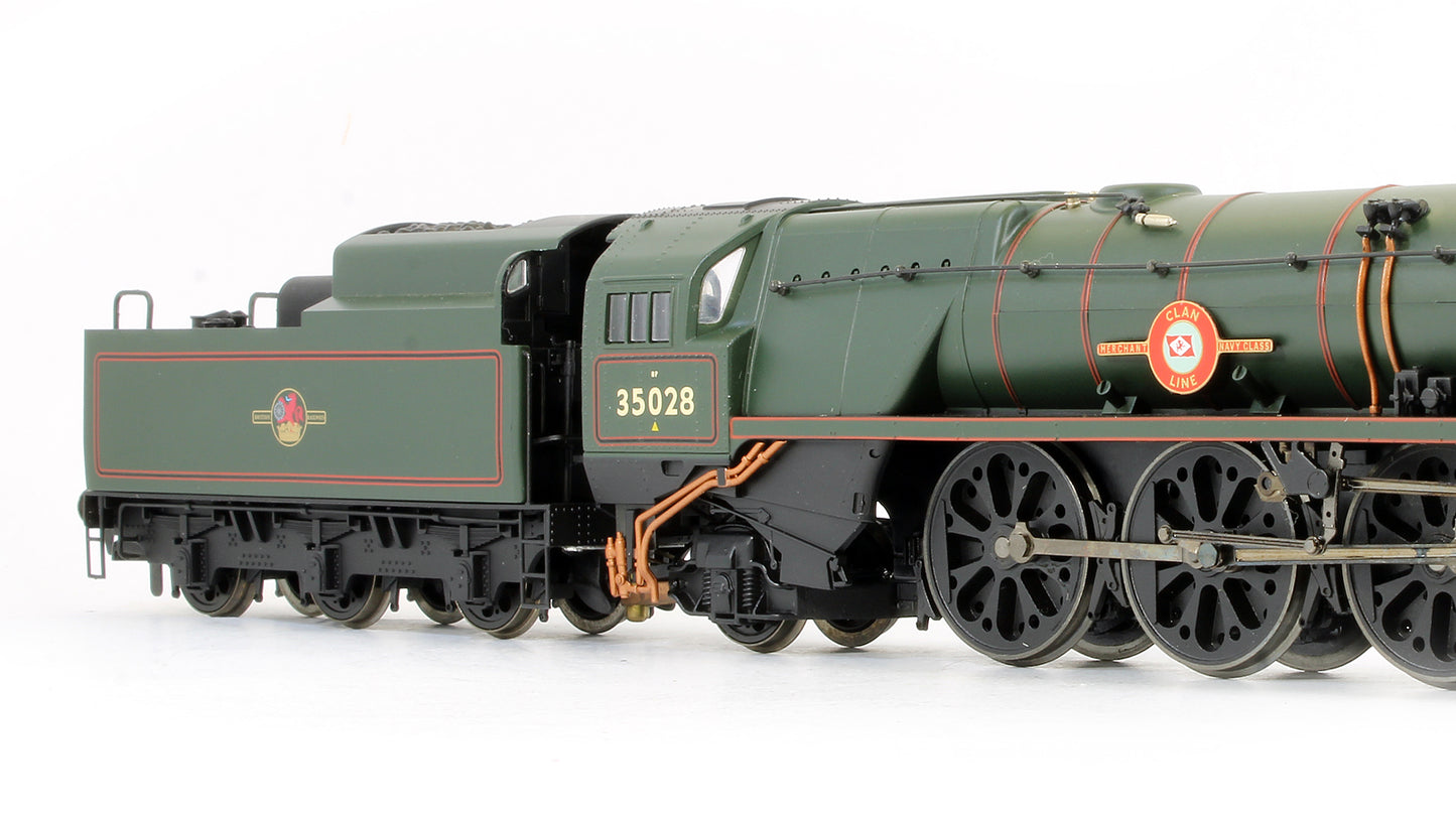 Pre-Owned BR Green 4-6-2 Merchant Navy Class 'Clan Line' 35028 Steam Locomotive