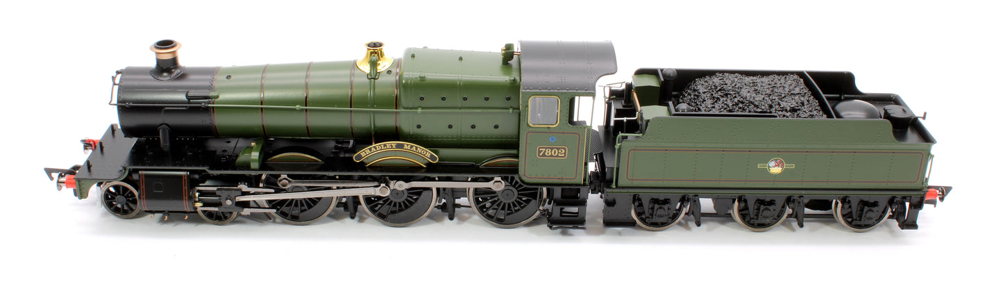 Bradley Manor BR Lined Green Late Crest 78xx Manor Class 4-6-0 Steam Locomotive No.7802 - DCC Fitted