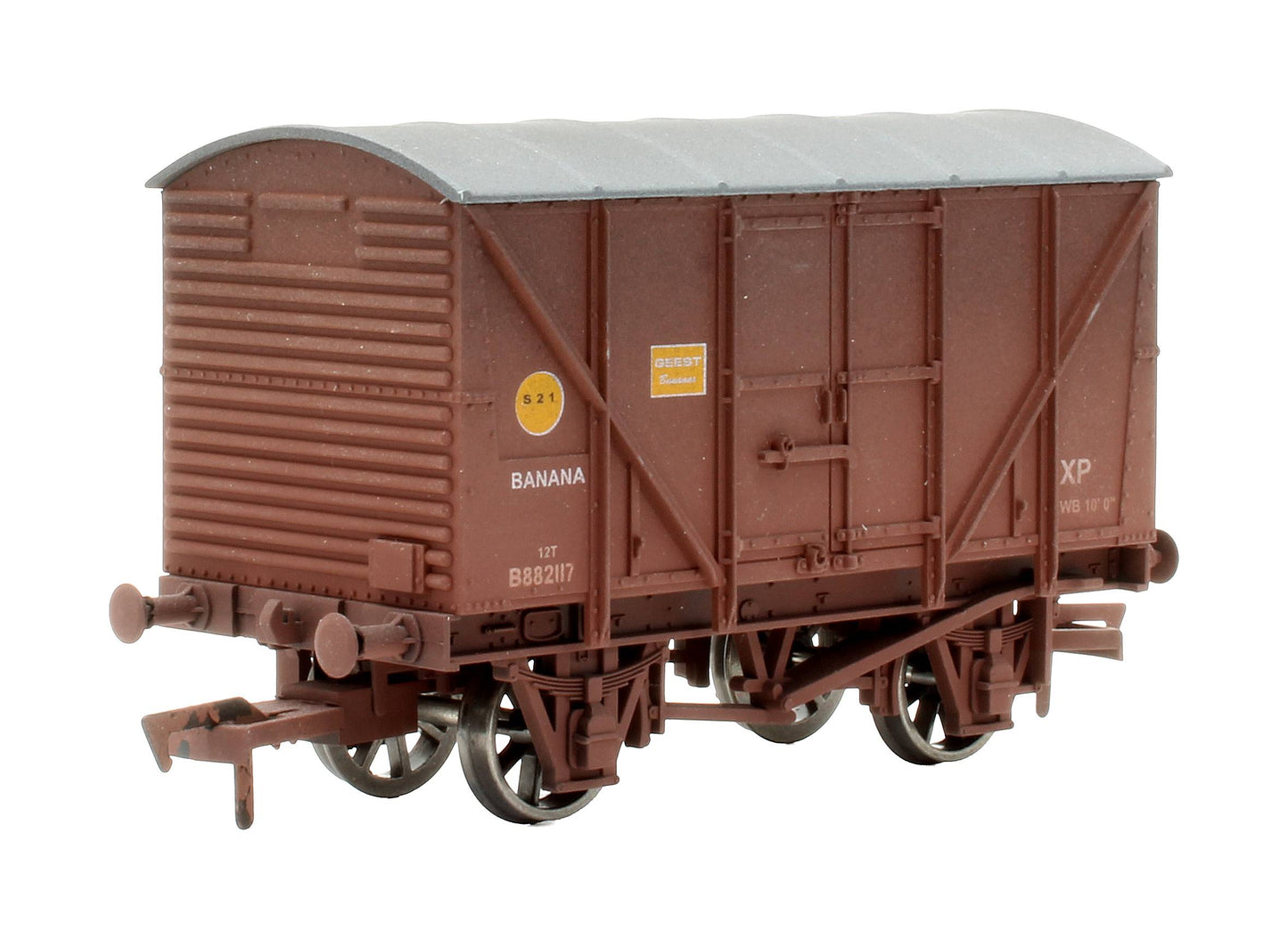 Pre-Owned 4F-016-008 Dapol Banana Van 'Geest' B882117 - Weathered
