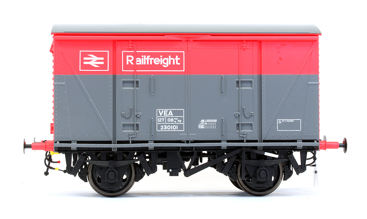 Pre-Owned Set Of 6 VEA 12t Goods Vans (Vanwide) Railfreight Red / Grey - Exclusive Edition