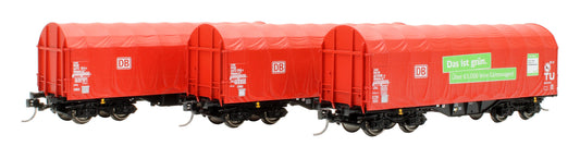 Pre-Owned 76011 3-Piece Set: DB Sliding Tarpaulin Wagons, Type Shimmns, DB '31 80 4776 012-3, 31 80 4776 254-1 & 31 80 4776 509-8'