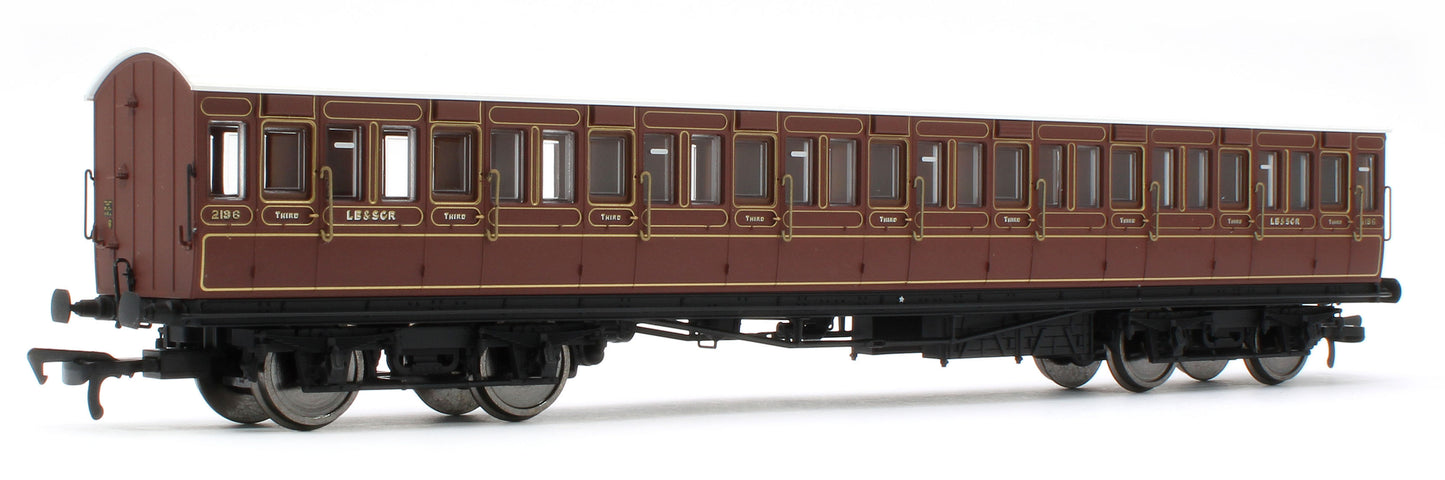 E86026 54ft non-Corridor Third LBSCR Raw Umber No.2186
