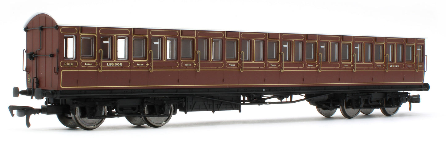E86026 54ft non-Corridor Third LBSCR Raw Umber No.2186
