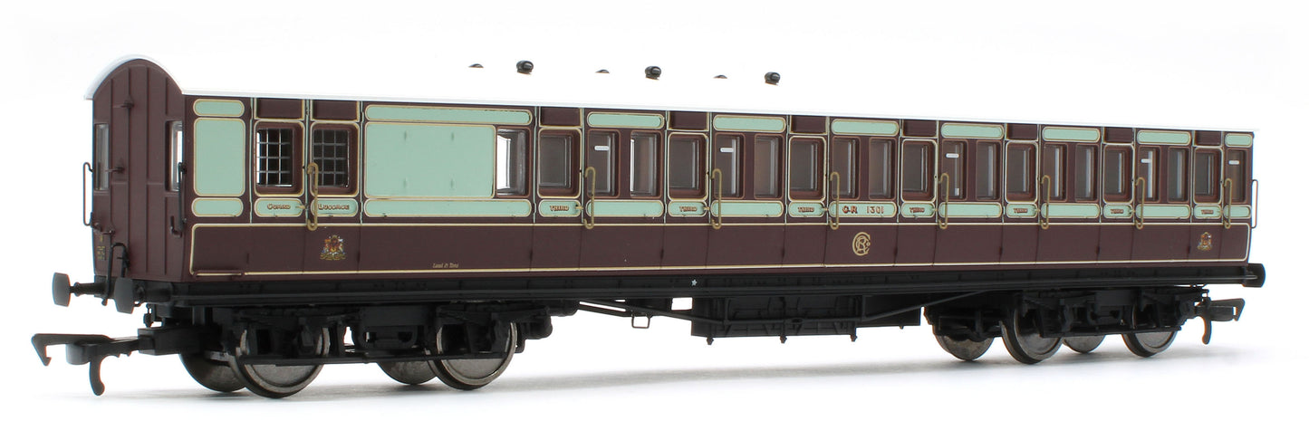 E86028 54ft non-Corridor Brake Third Caledonian Railway Plum & Off-White No.1301