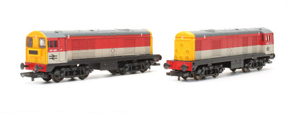 Pre-Owned Set Of 2 Technical Services Red & Grey Livery Class 20 Diesel Locomotive's - Limited Edition