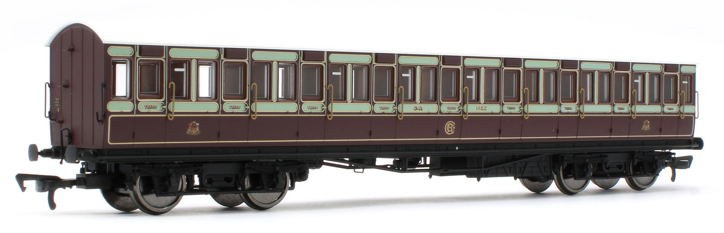 E86029 54ft non-Corridor Third Caledonian Railway Plum & Off-White No.1422