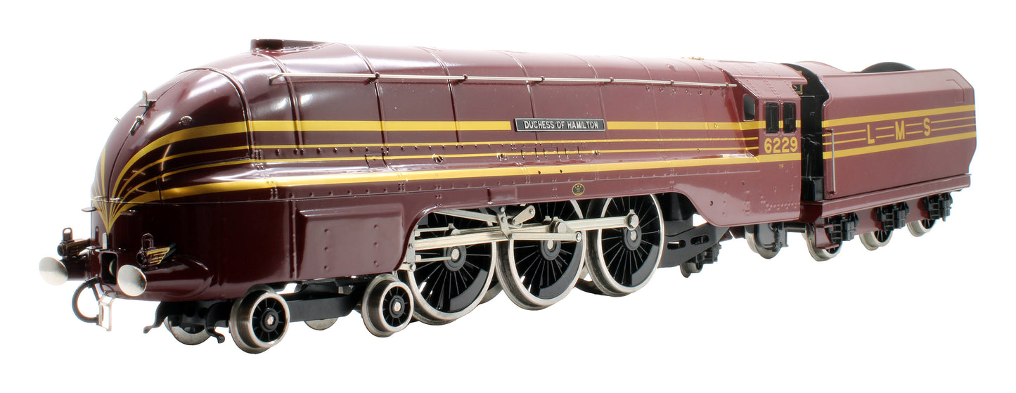 Pre-Owned E12 LMS Lined Crimson Lake Duchess Class 4-6-2 'Duchess Of Hamilton' 6229 Steam Locomotive
