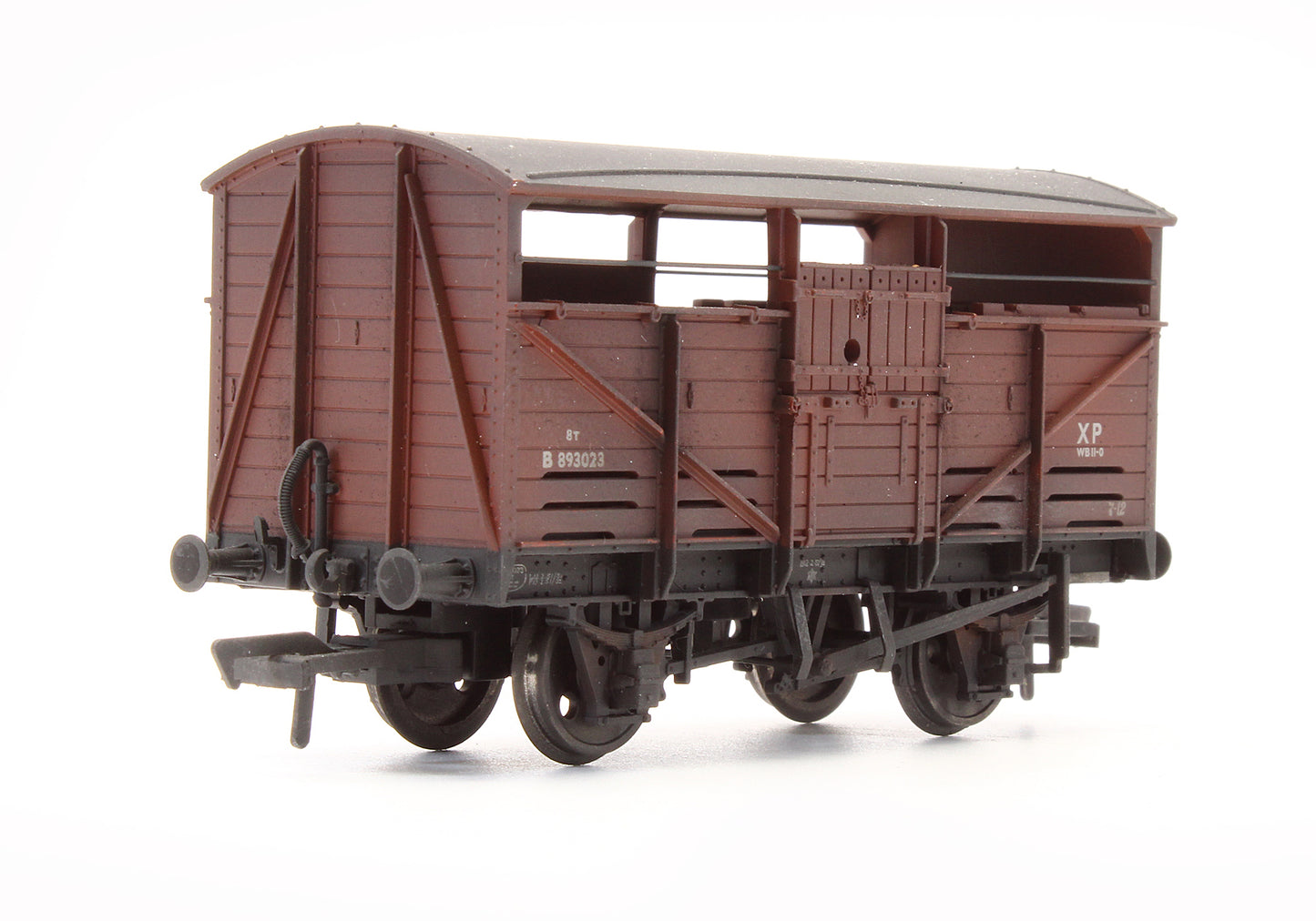 Pre-Owned 37-710B 8 Ton Cattle Wagon BR Bauxite - Early - Custom Weathered