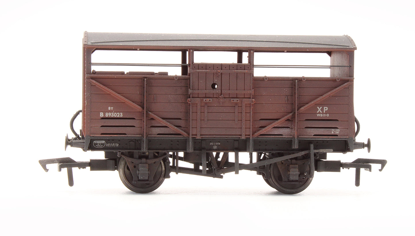 Pre-Owned 37-710B 8 Ton Cattle Wagon BR Bauxite - Early - Custom Weathered