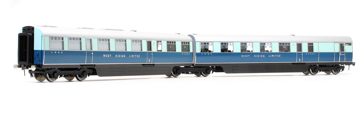 Pre-Owned LNER West Riding Limited Articulated Brake Third Coach A No.45801 & Kitchen Third Coach B No.45802