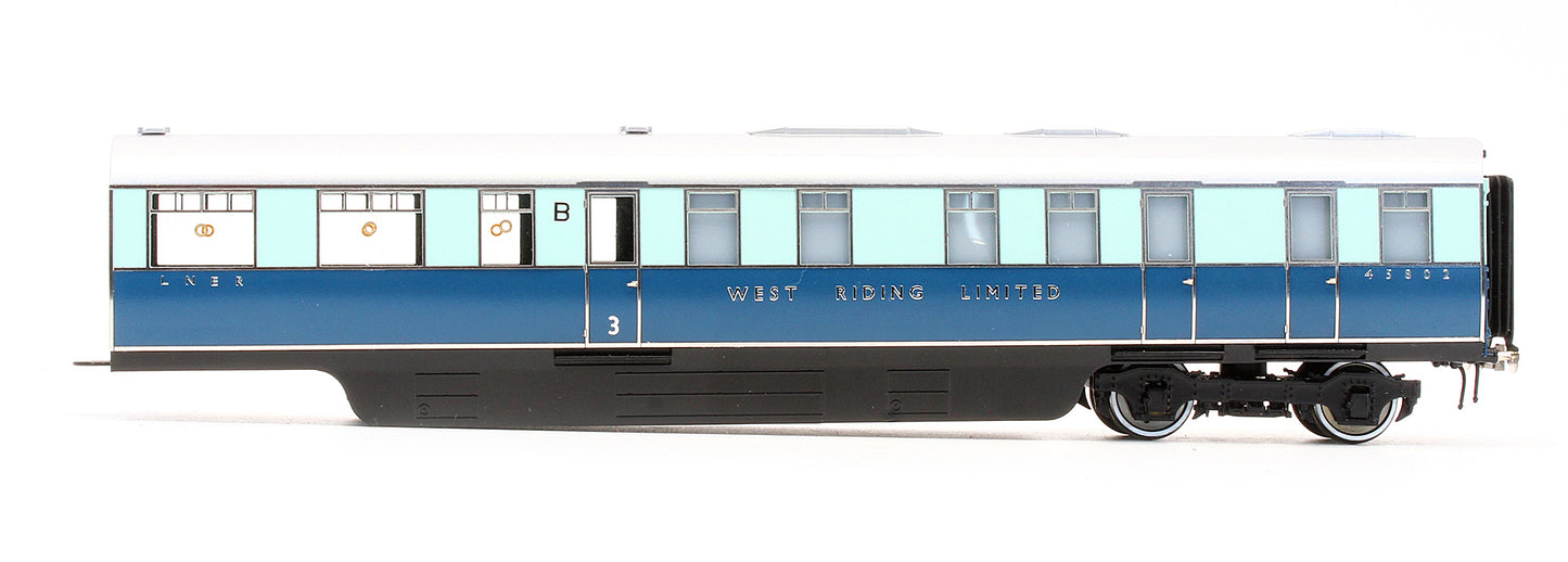 Pre-Owned LNER West Riding Limited Articulated Brake Third Coach A No.45801 & Kitchen Third Coach B No.45802