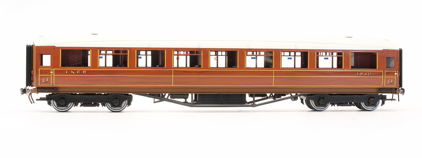 Pre-Owned LNER Teak Gresley 3rd Coach No.1849