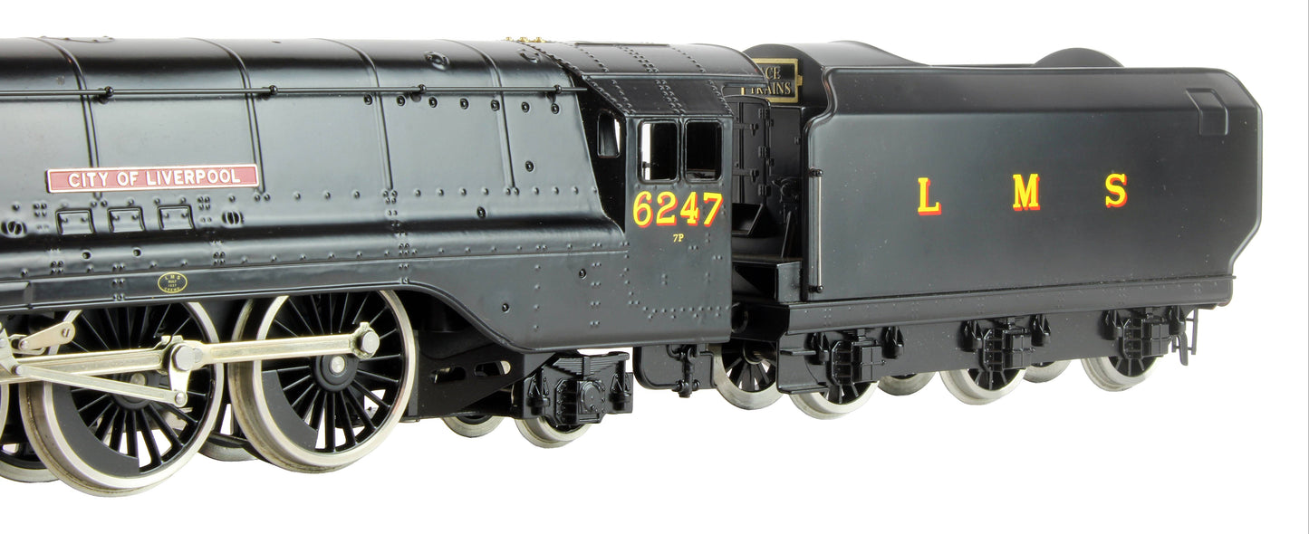 Pre-Owned E/12C1 LMS Unlined Satin Black Princess Coronation Class 4-6-2 'City Of Liverpool' 6247 Steam Locomotive