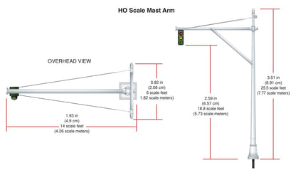 JP5653 HO Mast Arm Traffic Lights