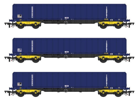 Set of 3 JXA Bogie Scrap Wagons TIPH Blue As Converted 1995 No.3012/3042/3051