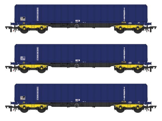 Set of 3 JXA Bogie Scrap Wagons TIPH Blue As Converted 1995 No.3012/3042/3051