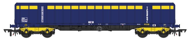 Single JXA Bogie Scrap Wagon TIPH Blue As Converted w/Yellow Band No.3022 - Weathered