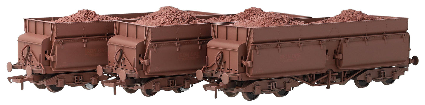 KRM-CON-OO-3G-W Set of 3 Consett Iron Ore Wagons - Pack G (With Load) - Weathered