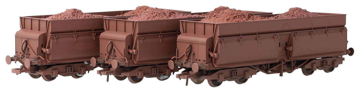 KRM-CON-OO-3H-W Set of 3 Consett Iron Ore Wagons - Pack H (With Load) - Weathered