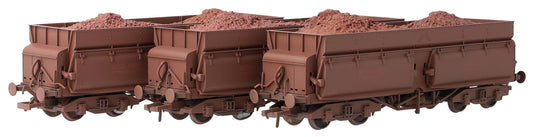 KRM-CON-OO-3H-W Set of 3 Consett Iron Ore Wagons - Pack H (With Load) - Weathered
