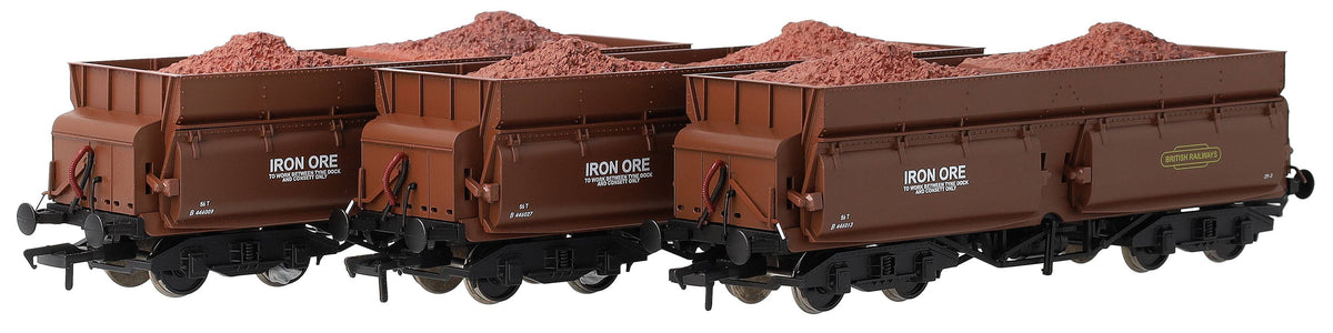 KRM-CON-OO-3I Set of 3 Consett Iron Ore Wagons - Pack I (With Load)