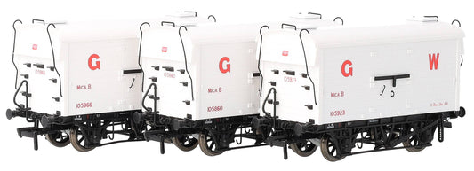 KRM-MICA-OO-B GWR ‘Mica B’ Refrigerated Meat Van - Didcot Preserved Wagons - Pack of 3