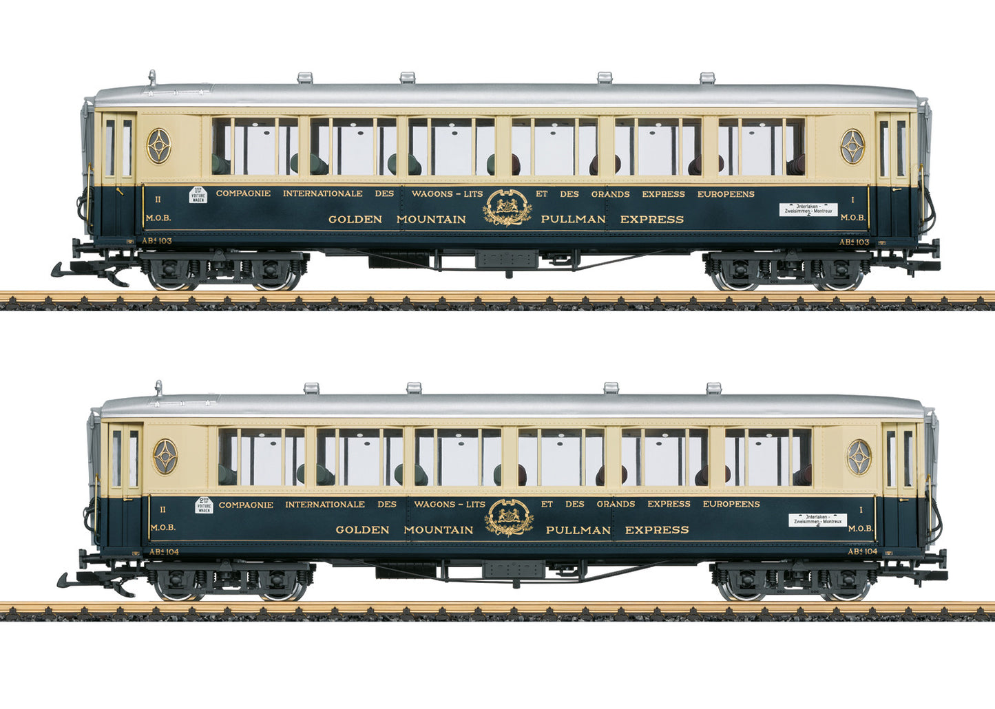 Golden Mountain Pullman Express Passenger Car Set 1