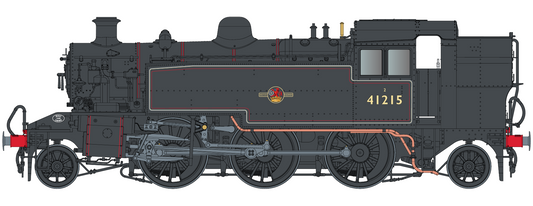 Ivatt Class 2 2-6-2T BR Lined Black Late Crest Push Pull Unnumbered Steam Locomotive - Sound Fitted
