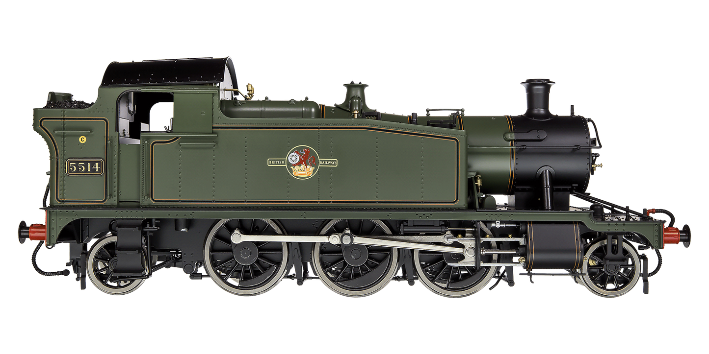 Class 55xx 2-6-2 BR Late Crest BR Lined Green 5514 Steam Locomotive - DCC Sound Fitted