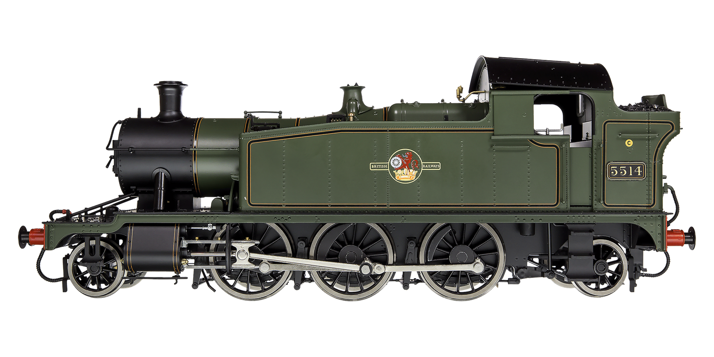 Class 55xx 2-6-2 BR Late Crest BR Lined Green 5514 Steam Locomotive - DCC Sound Fitted