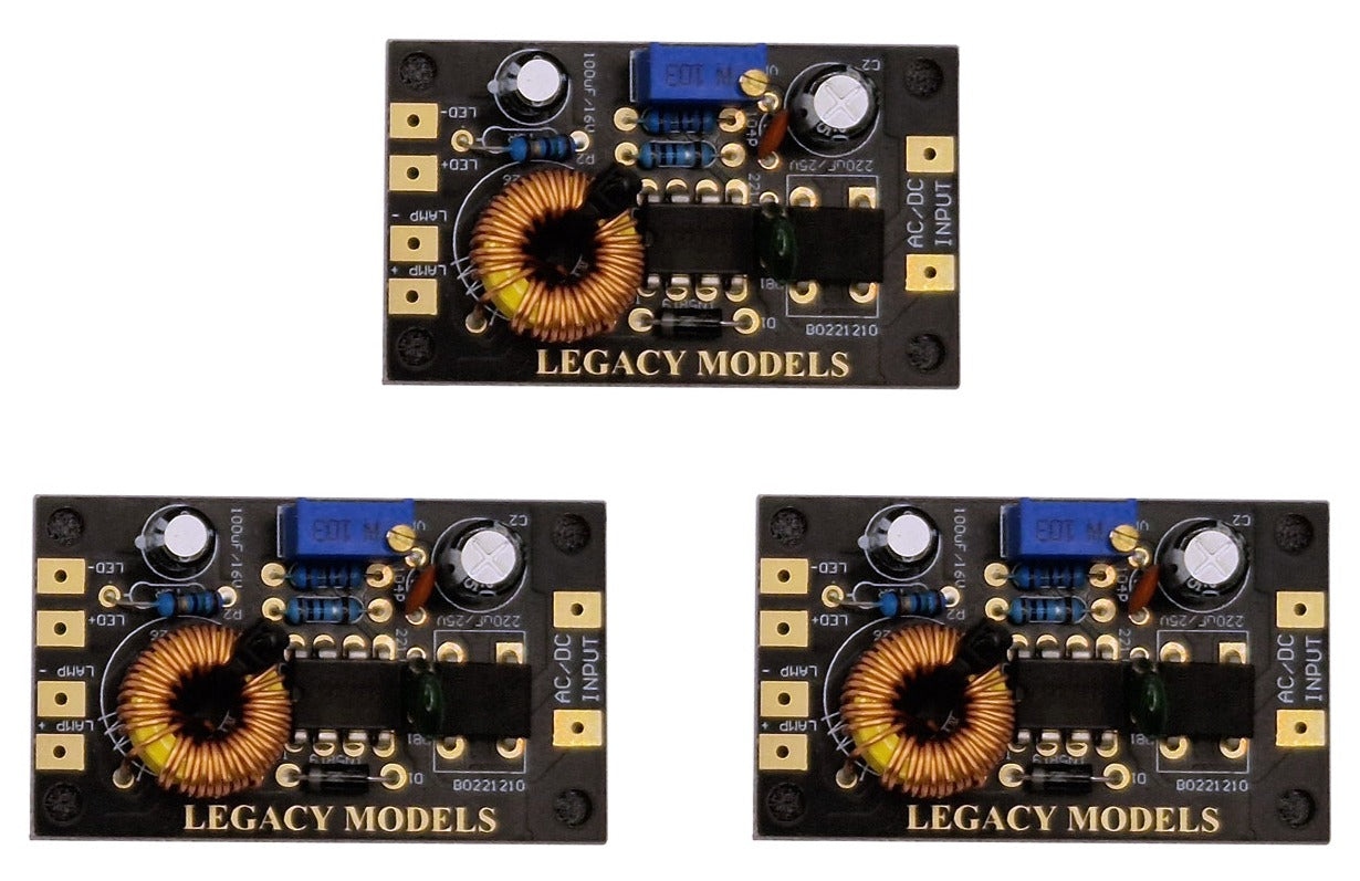 DCC Concepts LMLLCB.3 Layout Lighting Control Board (3pack) Rails