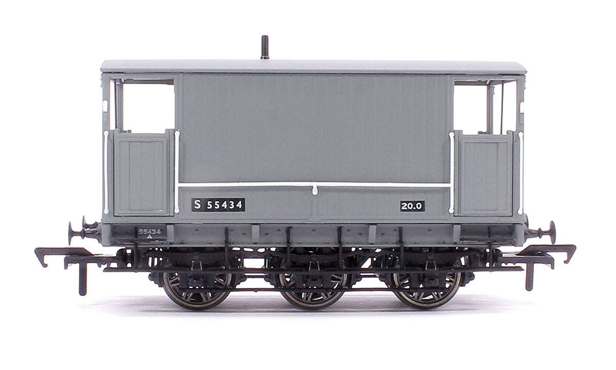 SECR 6 Wheel Brake Van No. S55434, BR grey