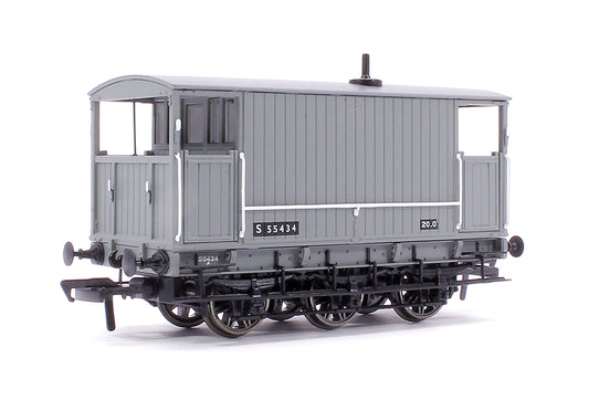 SECR 6 Wheel Brake Van No. S55434, BR grey