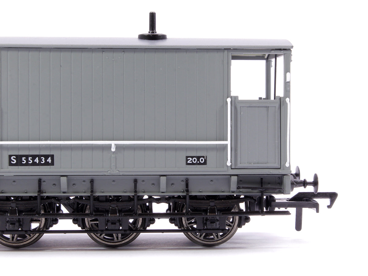 SECR 6 Wheel Brake Van No. S55434, BR grey