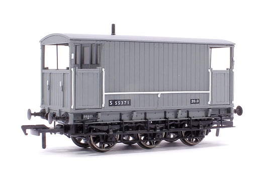 SECR 6 Wheel Brake Van No. S55371, BR grey