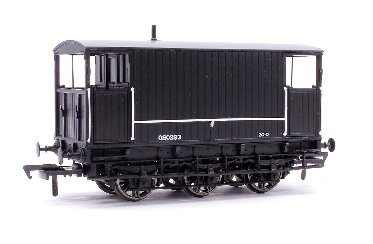 Pre-Owned 931010 SECR 6 Wheel Brake Van No. 80383, Engineer’s black