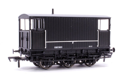 Pre-Owned 931010 SECR 6 Wheel Brake Van No. 80383, Engineer’s black