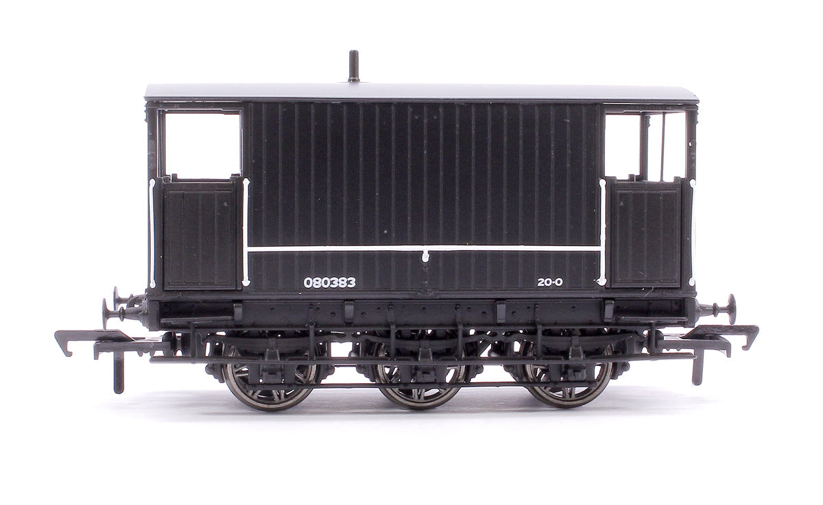 Pre-Owned 931010 SECR 6 Wheel Brake Van No. 80383, Engineer’s black