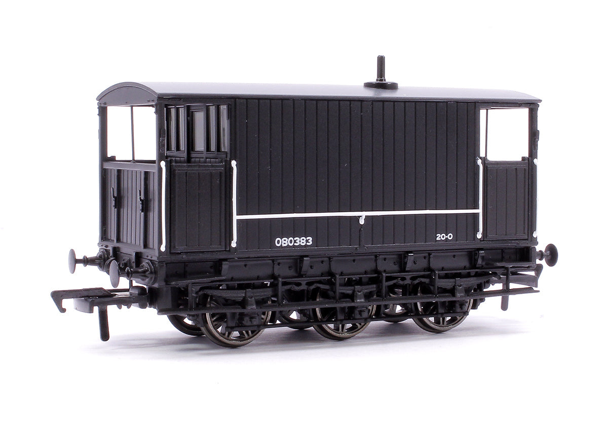 Pre-Owned 931010 SECR 6 Wheel Brake Van No. 80383, Engineer’s black