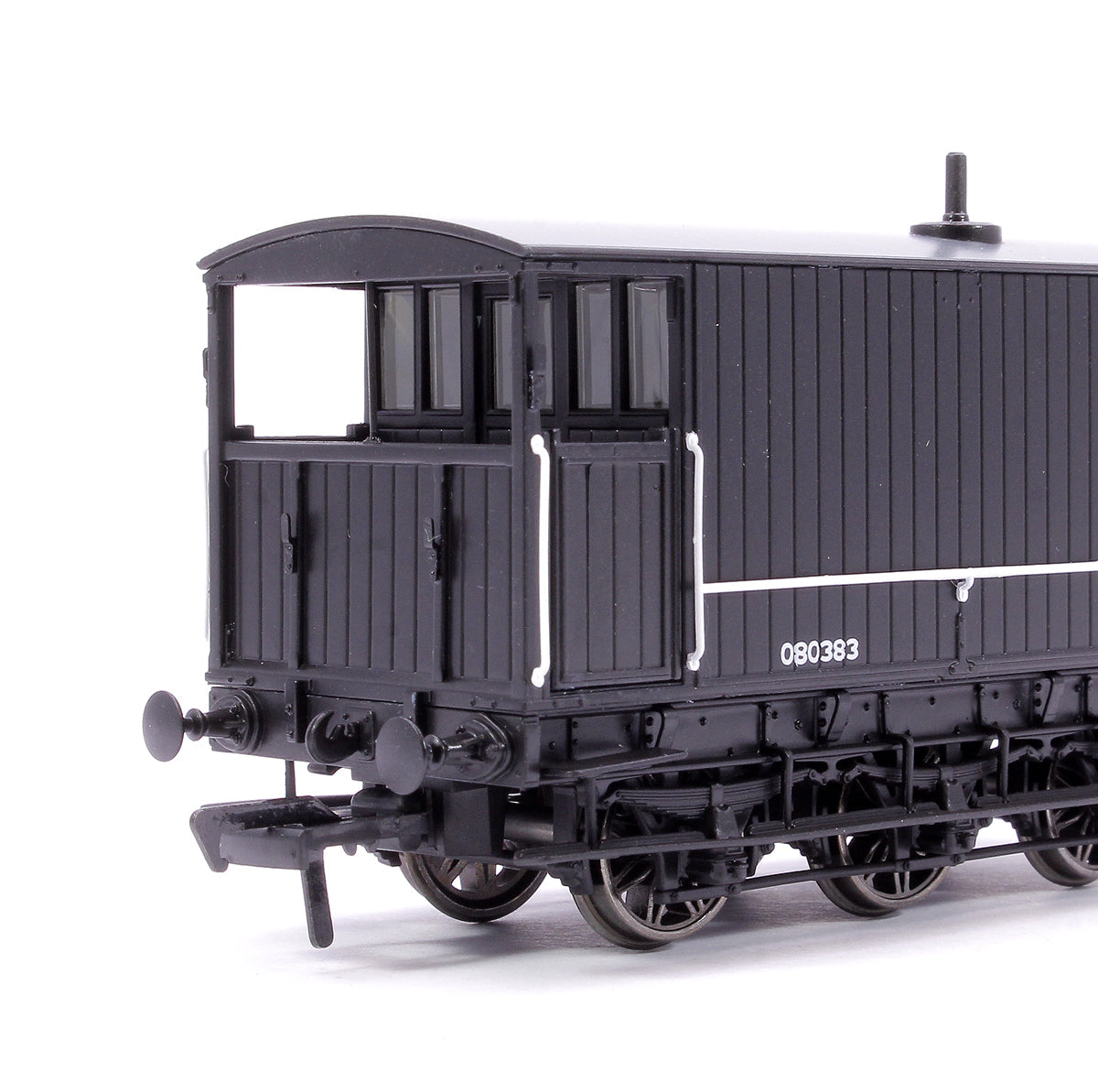 Pre-Owned 931010 SECR 6 Wheel Brake Van No. 80383, Engineer’s black