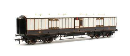 LNWR 50ft Arc Roof Full Brake LNWR Dark Claret & White No.8082