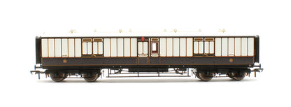 LNWR 50ft Arc Roof Full Brake LNWR Dark Claret & White No.8082